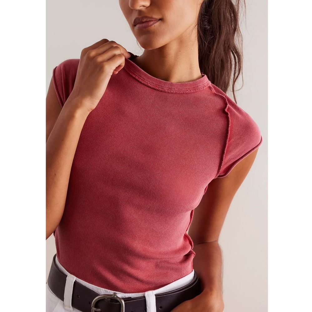 Free People We The Free Ever Had Tee Dusty Rose Small New